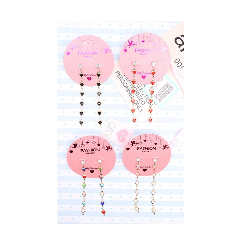 Romantic Heart Drop Earrings - My Valentine (AER1882)