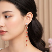 Romantic Heart Drop Earrings - My Valentine (AER1882)