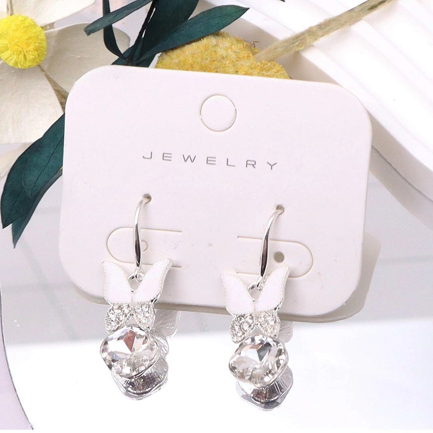 Sparkling Rabbit Rhinestone Drop Earrings (AER1917)