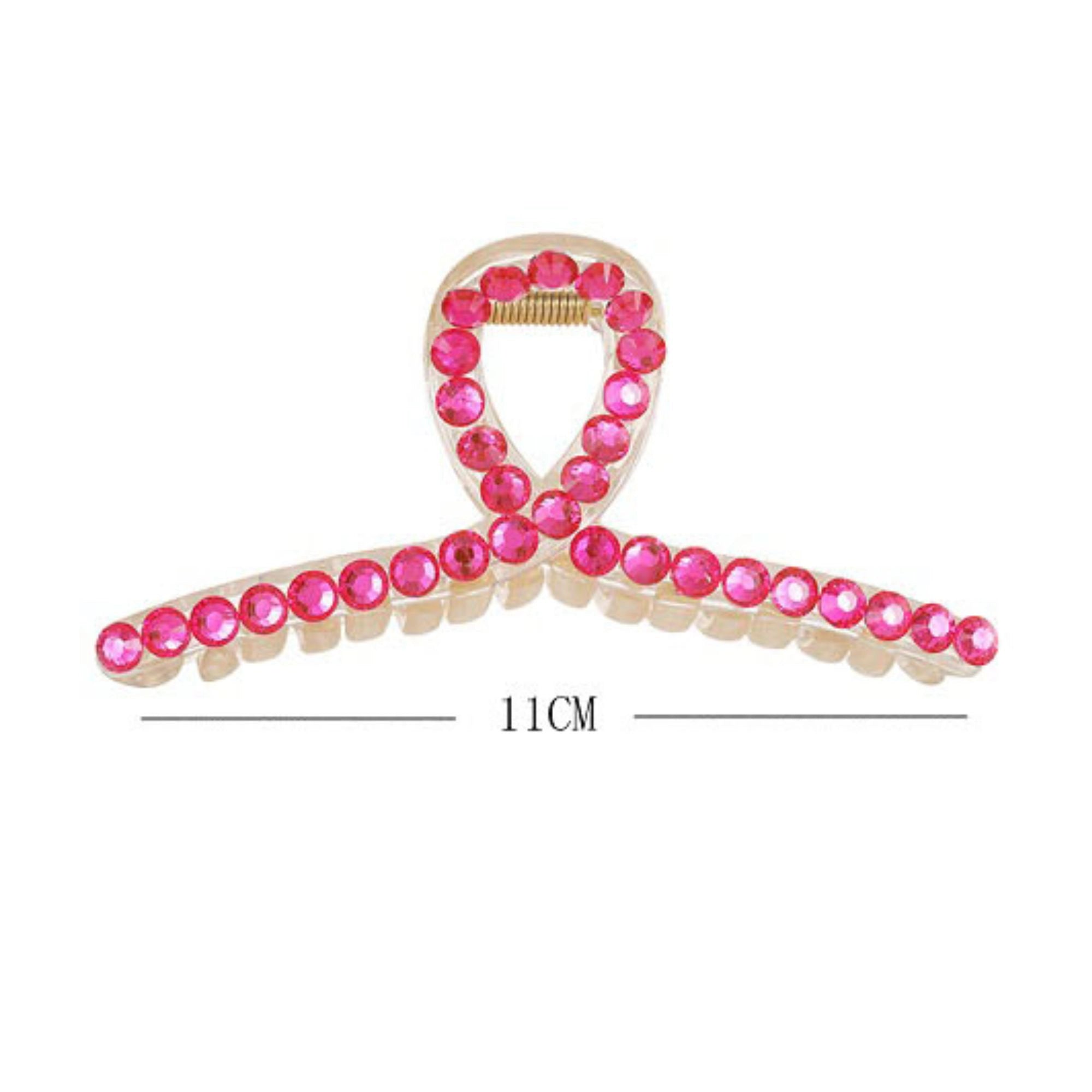 Dazzling Duo Rhinestone Twist Hair Claw Clip for Instant Sparkle