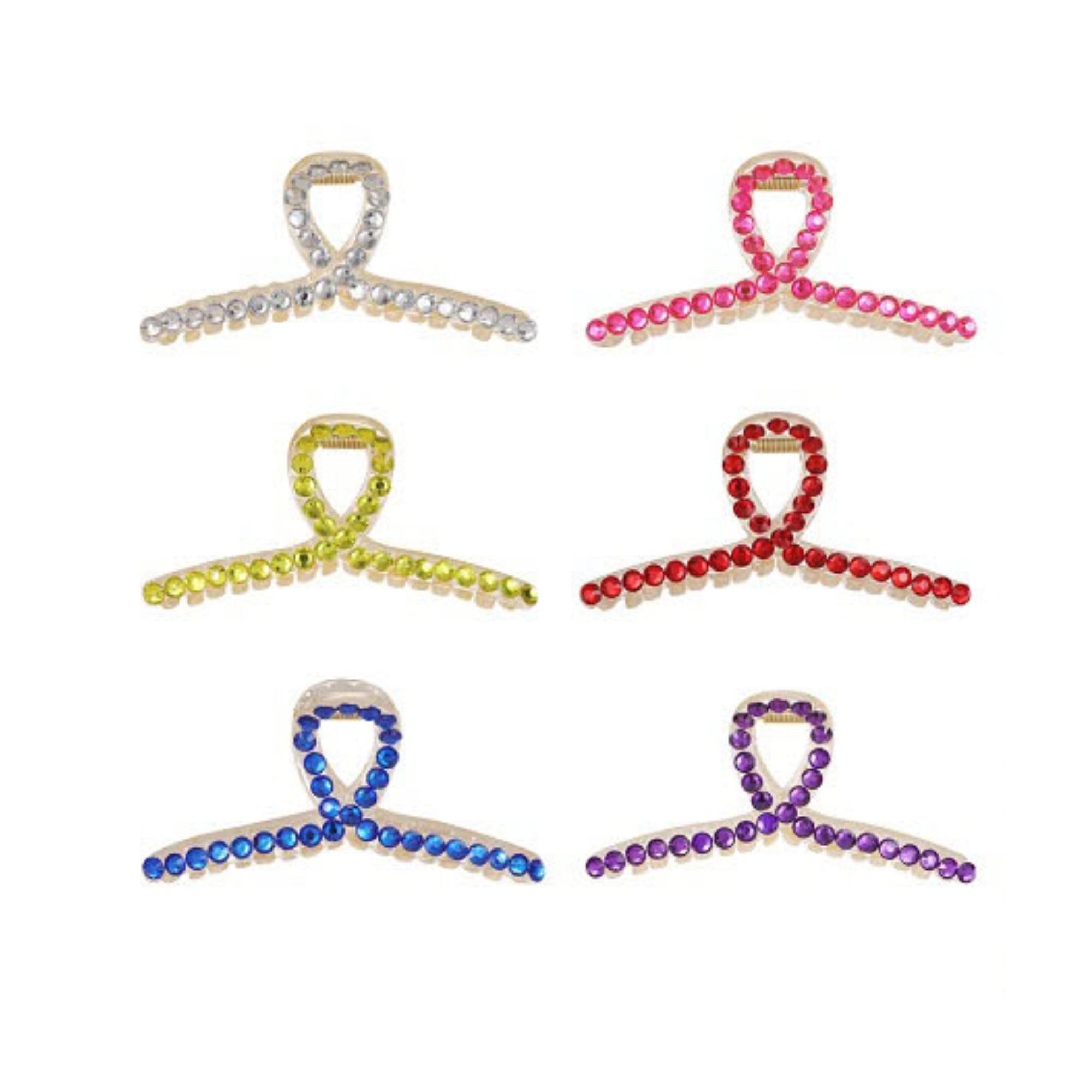 Dazzling Duo Rhinestone Twist Hair Claw Clip for Instant Sparkle