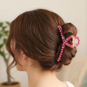 Dazzling Duo Rhinestone Twist Hair Claw Clip for Instant Sparkle