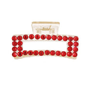 Colorful Rhinestone Open Hair Claw for Fine to Medium Hair