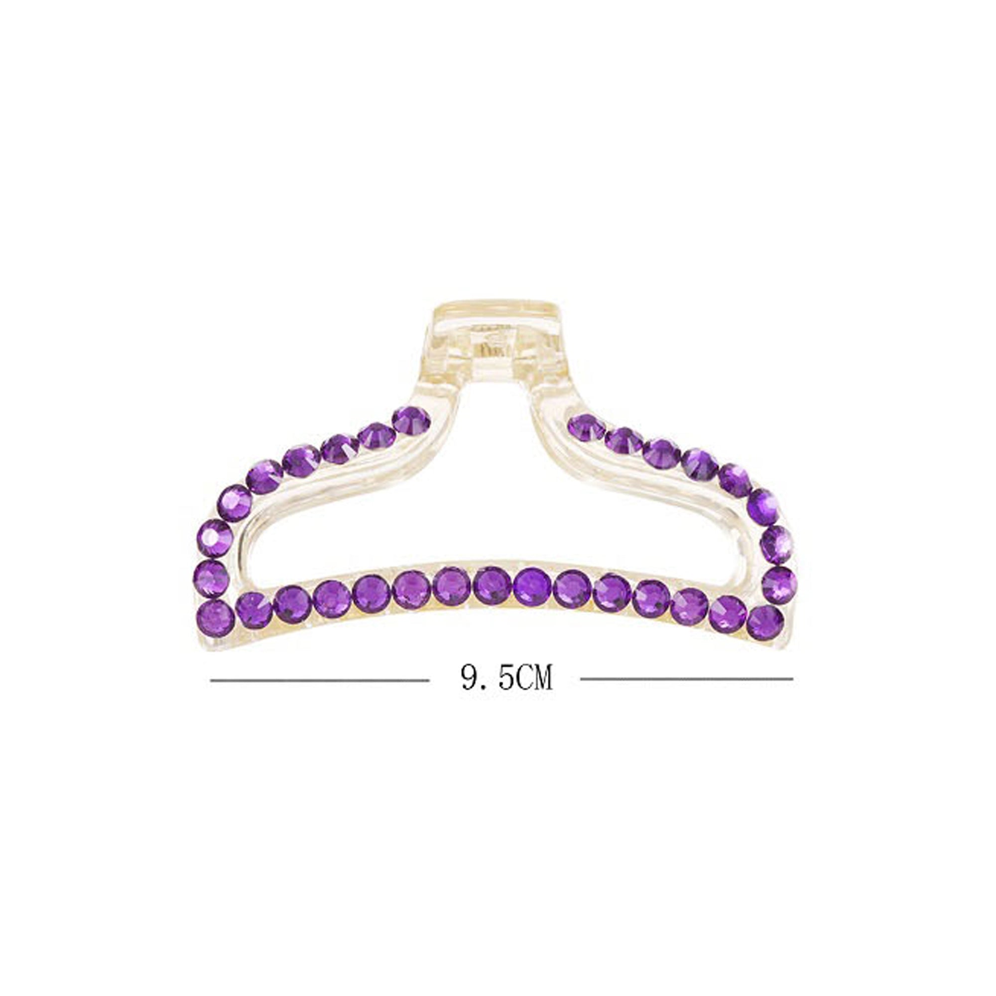 Multicolor Rhinestone Hair Claw Clip Set for Everyday Glam