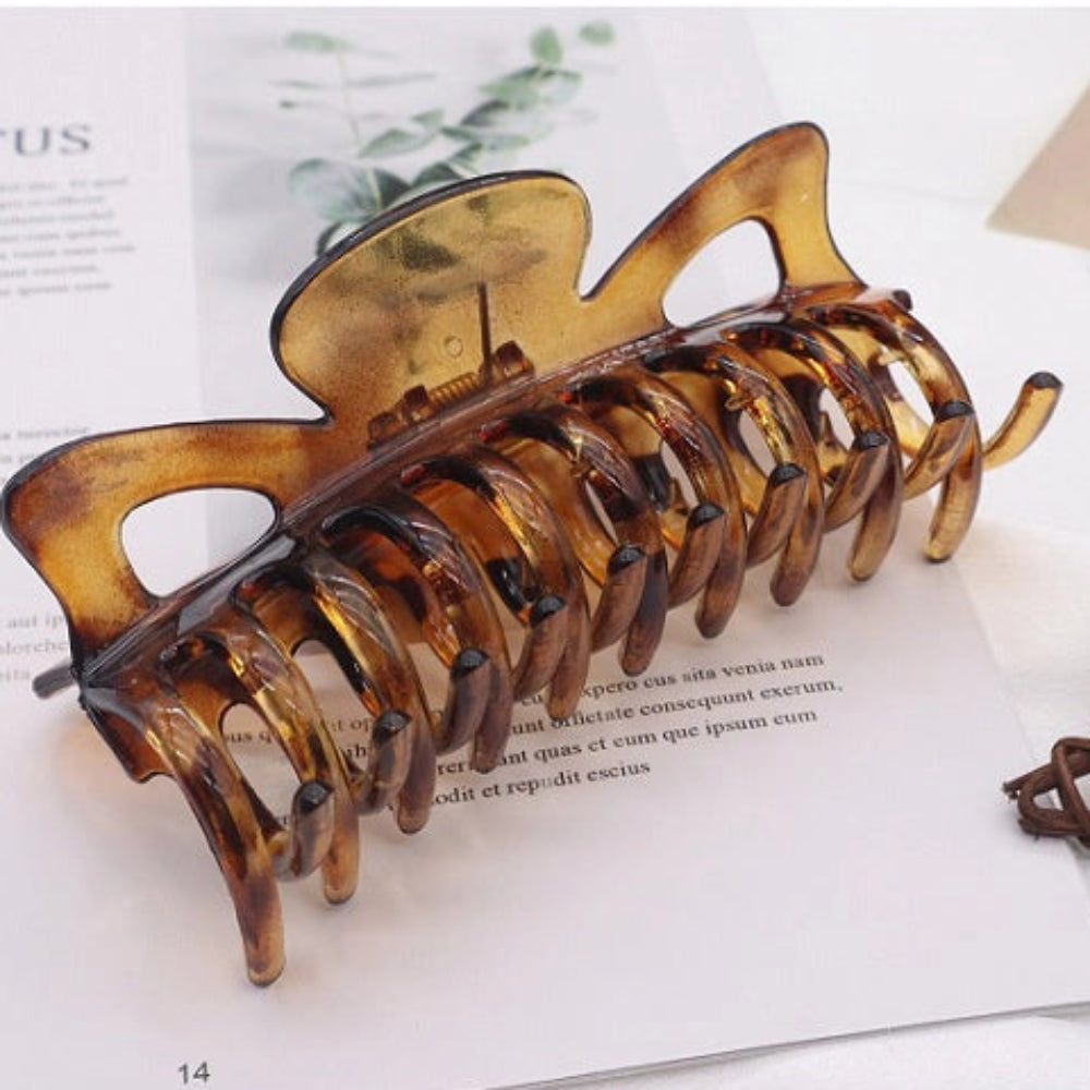 Large Tortoise Shell Non-Slip Hair Claw Clip - Strong Hold Jumbo Hair Clamp for Thick Hair (AHR1889)