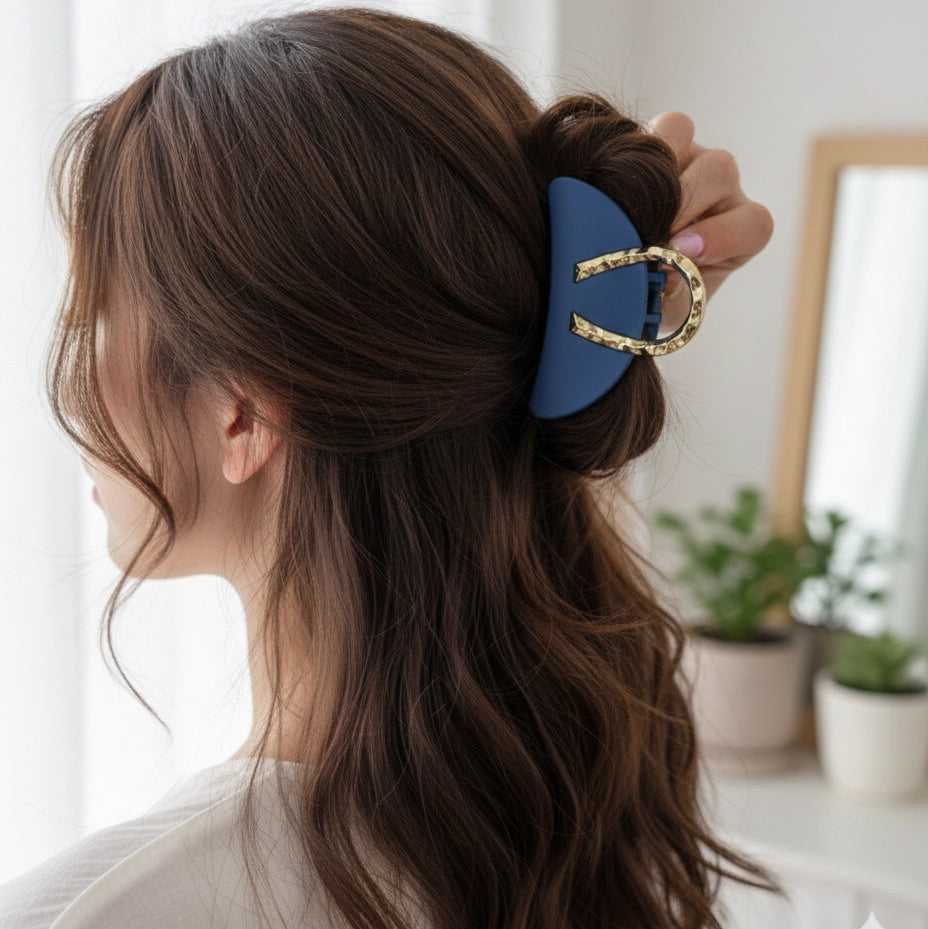 atte Purse/Handbag Claw Clips | Gold Handle Hair Grip | Chic Solid Color Hair Accessories