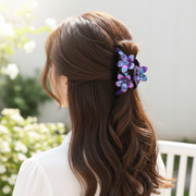 Iridescent Flower Power: Holographic Floral Claw Clips (AHR2148)