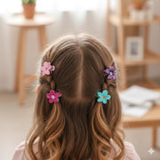 Charming Floral Mini Hair Clip Set 6pc/card (AHR2175)