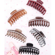 Elegant Rhinestone Accented Large Hair Claw Clip - Non-Slip Strong Hold French Hair Accessory (AHR2193)