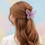Elegant Rhinestone Butterfly Hair Claw Clip - Sparkly Crystal Translucent Butterfly Hair Accessories for Women & Girls - 6 Vibrant Colors (AHR2194)