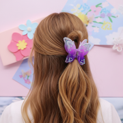 Sparkling Rhinestone Butterfly Hair Claw Clip – Iridescent Gradient Large Hair Jaw Clamp for Thick Hair – Y2K Aesthetic Fairycore Hair Accessories (AHR2230)