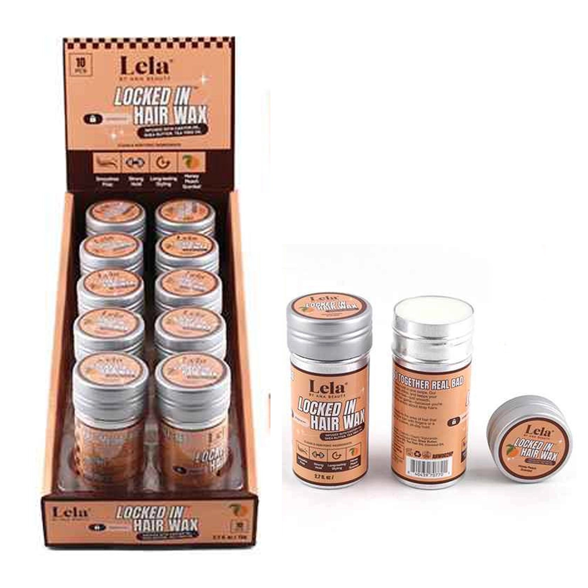 Lela - Locked In Hair Wax - Honey Peach