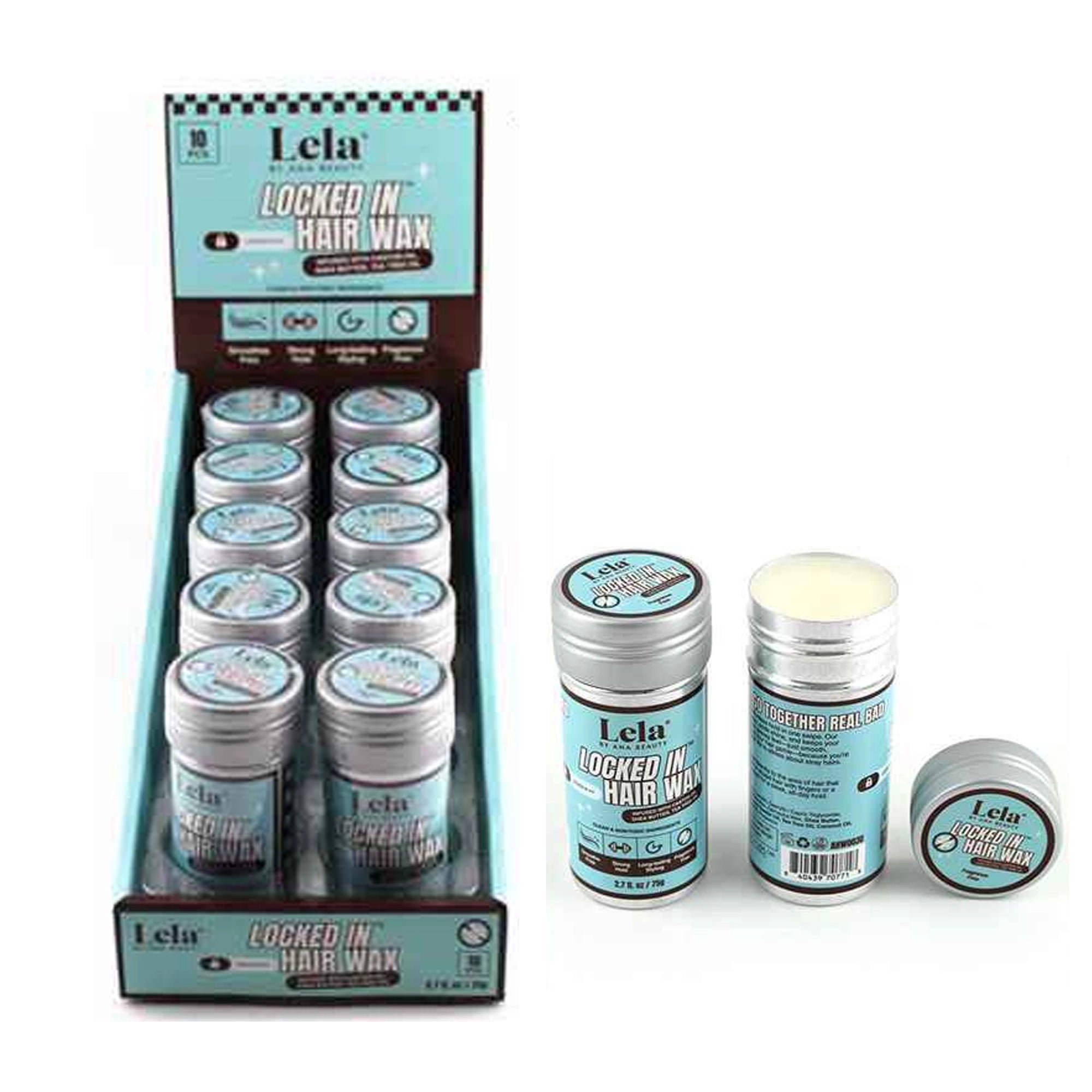 Lela - Locked In Hair Wax - Fragrance Free
