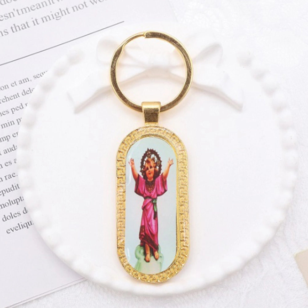 Santo Niño / Child Jesus Medallion Keychain