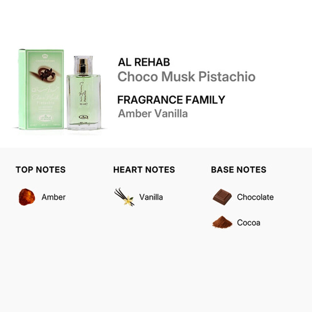 Al Rehab - Choco Musk Pistachio EDP Spray 50ML