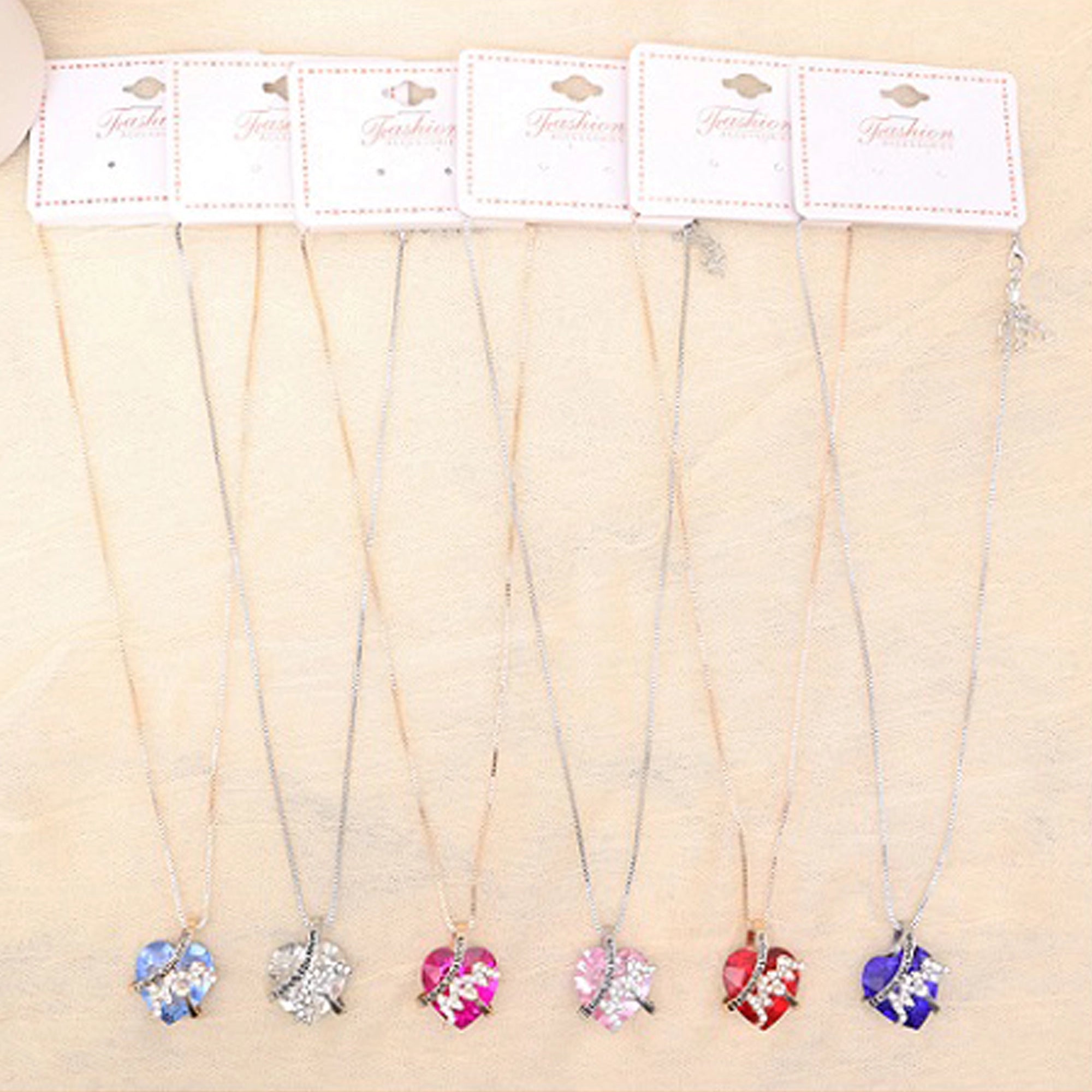 Rhinestone "Mom" Heart Pendant Necklace with Butterfly Accent – Elegant Mother’s Day Jewelry Gift (ANE1169)
