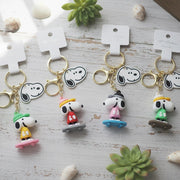 Adorable Skateboarding Dog Keychain | Cartoon Character Keyring & Bag Charm