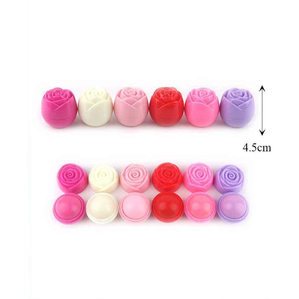 Rose-Shaped Moisturizing Lip Balm – 24-Piece Display Set (ANV-0395)