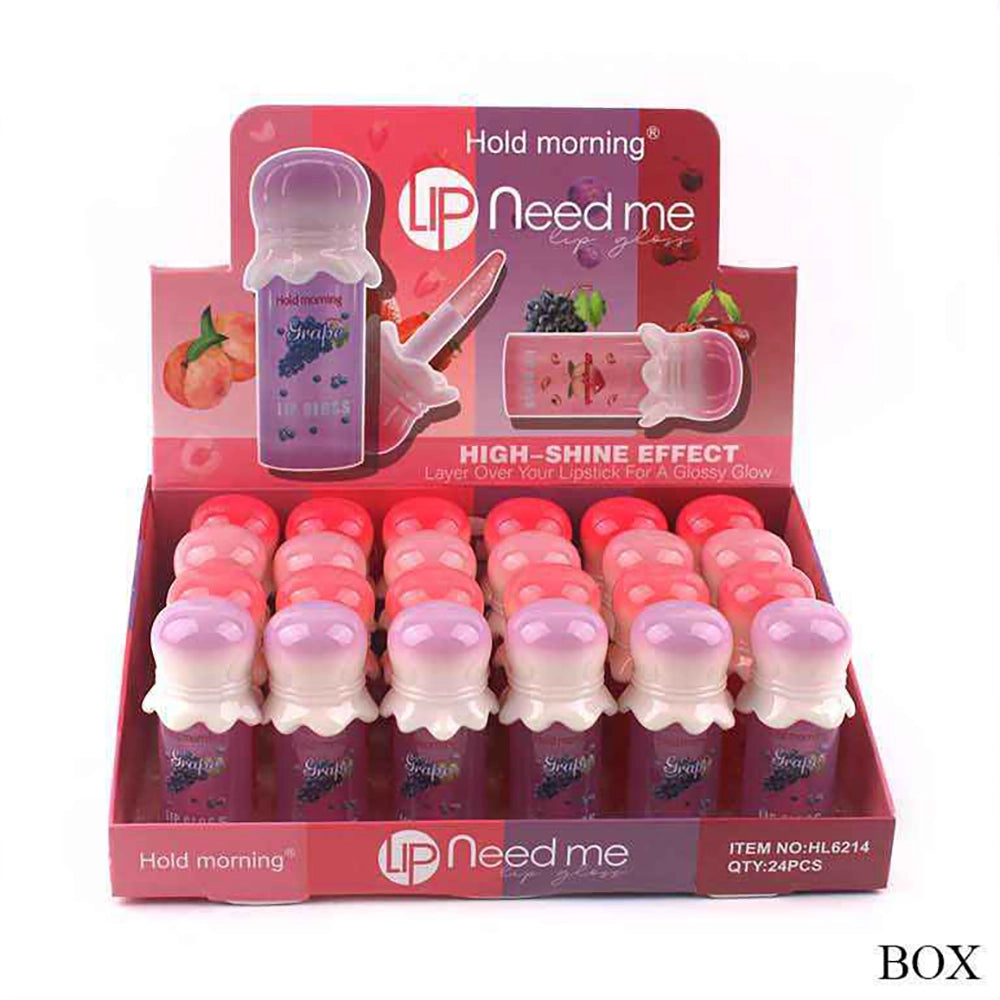 Hold Morning "Need Me" High-Shine Fruit Lip Gloss Set (ANV-0428)