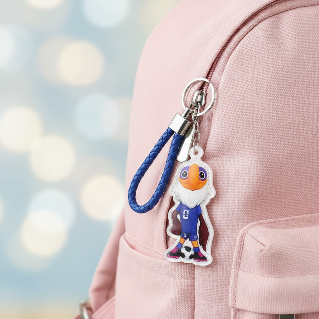 12-Piece Soccer Mascot Keychain Set | 8.5cm World Football Tournament Trophy Keyrings (ANV-0565)