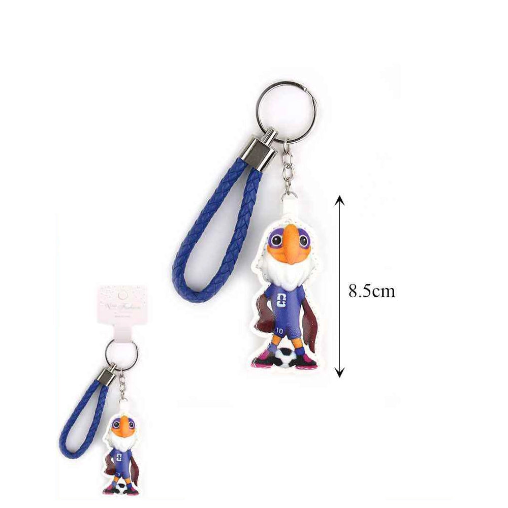 12-Piece Soccer Mascot Keychain Set | 8.5cm World Football Tournament Trophy Keyrings (ANV-0565)