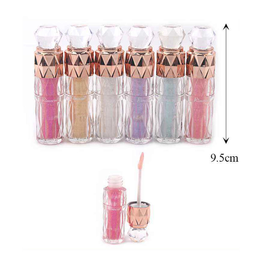 Rimocoo Chameleon Glitter Lip Gloss Set – 24-Piece Bulk Display Box – High-Shine Iridescent Liquid Lipstick (ANV-0579)