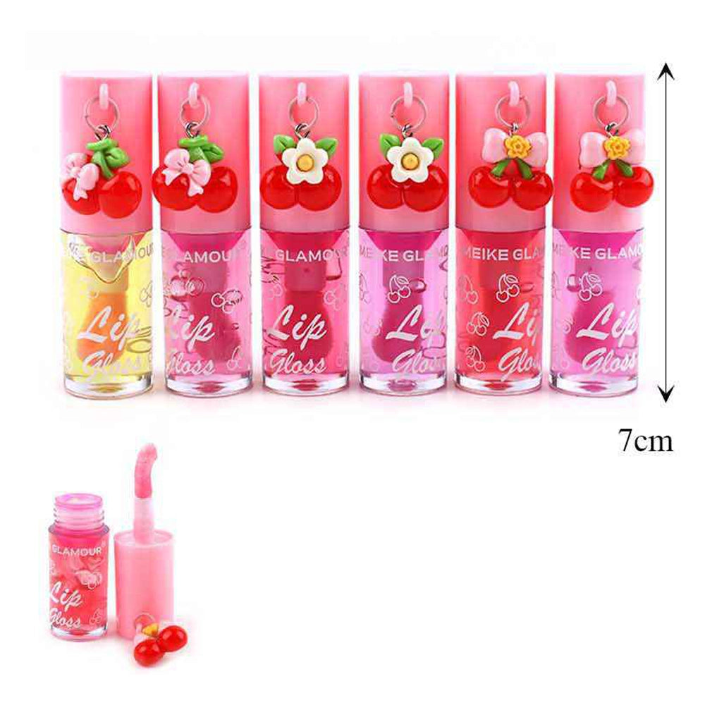 Cherry Magic Lip Gloss & Lip Tint - Color-Changing, Long-Lasting Waterproof Formula - 24pc Display (ANV-0758)
