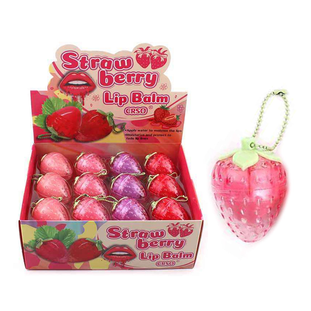Cute Strawberry-Shaped Fruit Lip Balm (ANV-0877)