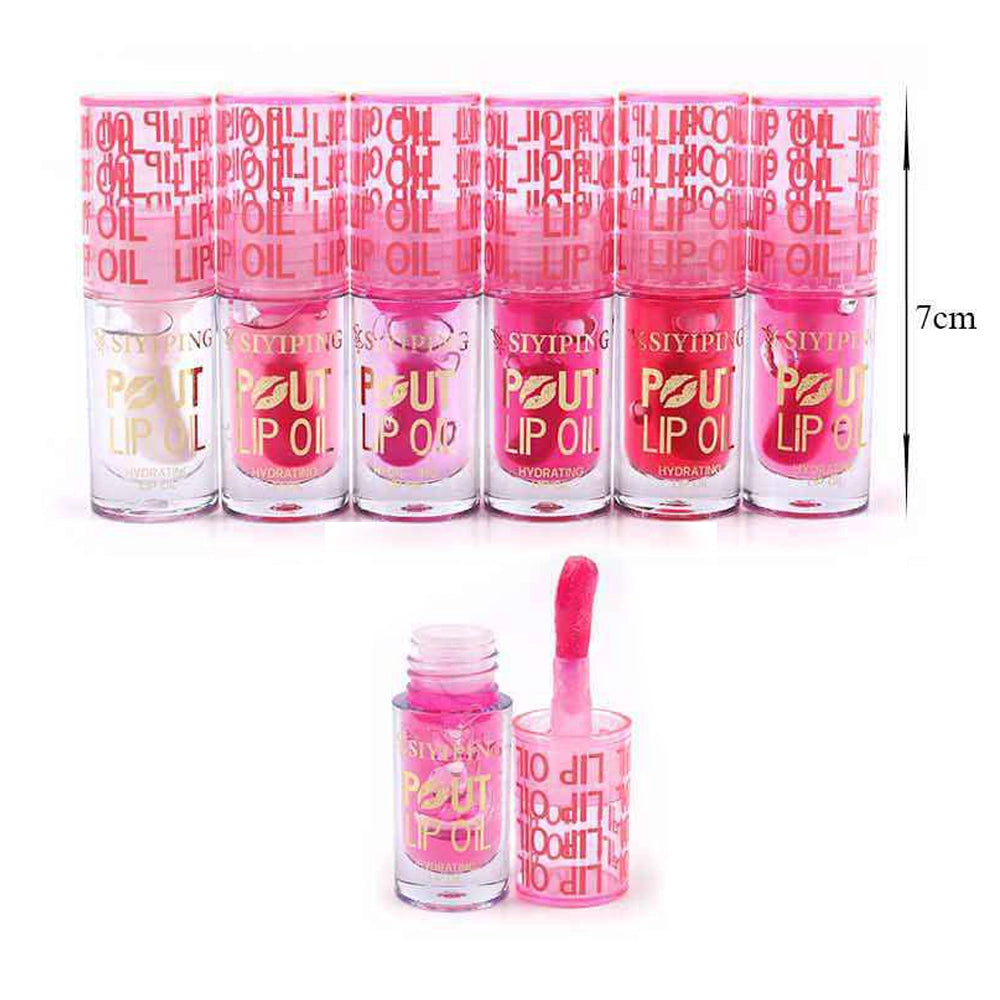 Siyiping "Drippin' in Juiciness" Pout Lip Oil - Hydrating High-Shine Gloss (24pc) ANV-1072