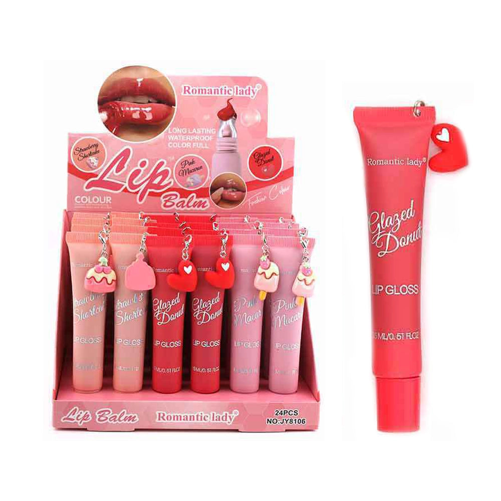 Romantic Lady Dessert-Inspired Lip Gloss Set (24-Piece Display) (ANV-1236)