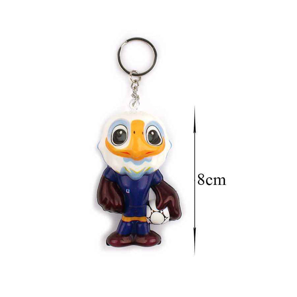 Soccer Mascot Keychains (12-Pack) – 8cm 3D Cartoon World Football Tournament Character Keyrings (ANV-1275)