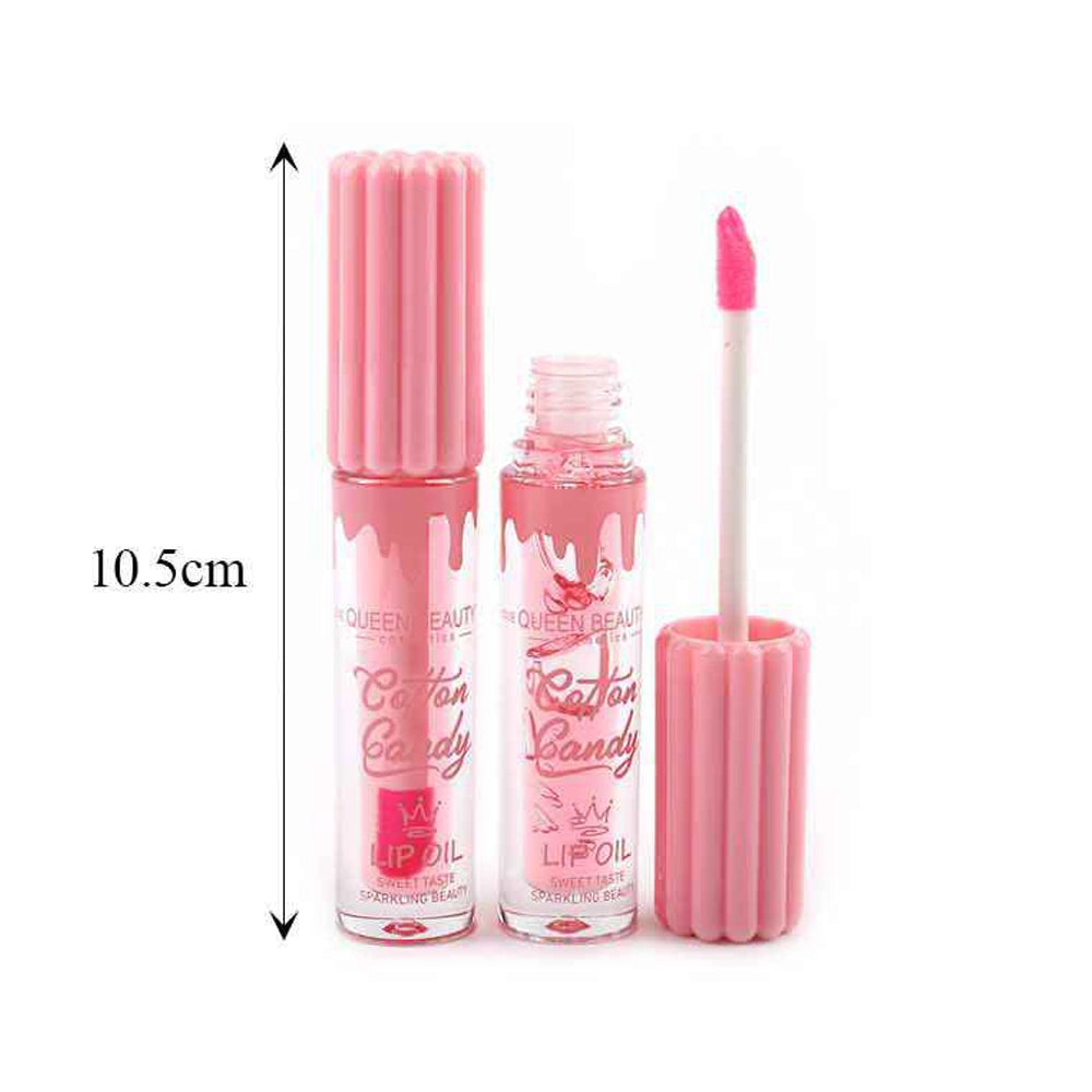 Queen Beauty Cotton Candy Scented Lip Oil - Hydrating & Non-Greasy - 24pc (ANV-1327)