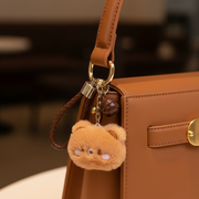 Cute Plush Animal Keychain Set – Kawaii Furry Bear, Pig, Frog, & Chick Keyrings with Braided Wristlet Strap and Bell – Perfect for Backpacks, Keys, and Party Favors (ANV-1476)