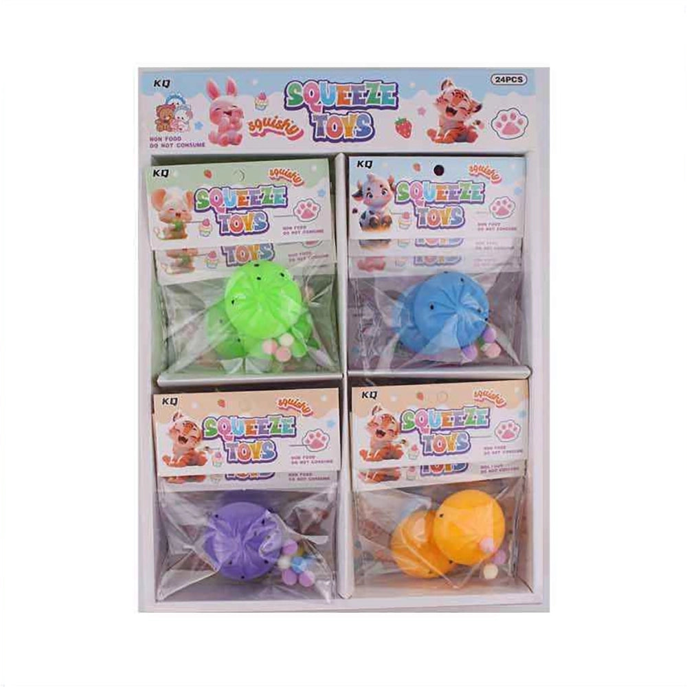 Mini Dumpling Squishy Fidget Toy Set (24 Pack Display Box) – Cute Dumpling Squeeze Toys for Stress Relief, Party Favors & Goodie Bags (ANV-1710)
