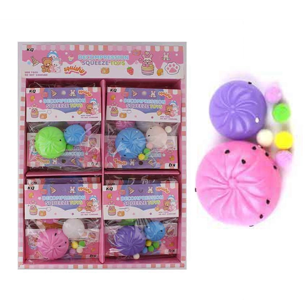 Cute Mini Dumpling Squishy Stress Relief Toys – Soft Decompression Squeeze Toy Set for Kids & Adults (3.5cm & 5cm) (ANV-1711)
