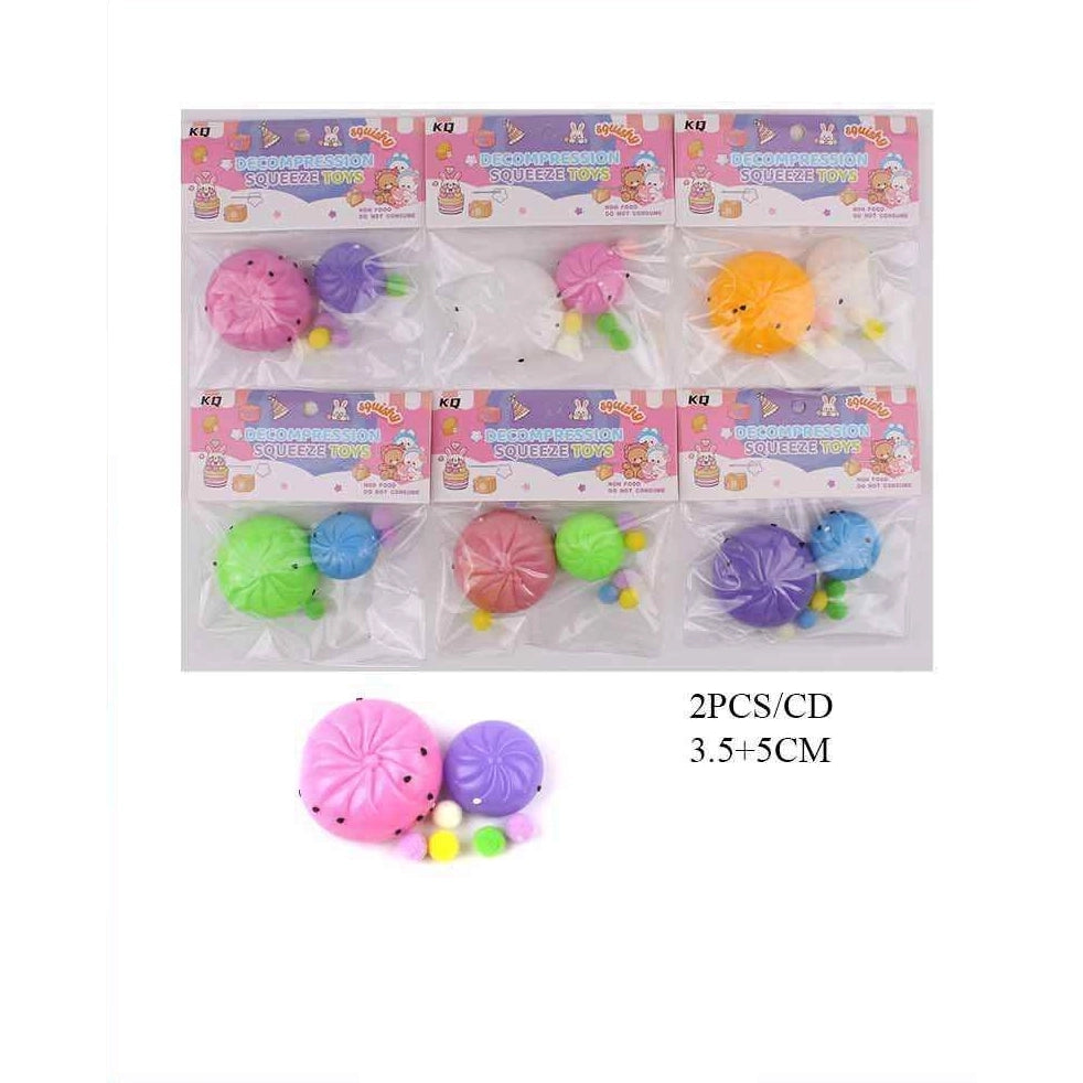 Cute Mini Dumpling Squishy Stress Relief Toys – Soft Decompression Squeeze Toy Set for Kids & Adults (3.5cm & 5cm) (ANV-1711)