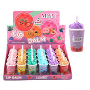 Magic Your Life Fruits Market Boba Drink Cup Lip Balm – 6 Fruit Flavors 24pcs (ANV-1742)