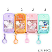 Cute Desserts Moisturizing Hand Sanitizer Spray Set – 50ml Portable Travel Size with Keychain Clips (12pc Bulk Box) (ANV-1793)