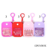 38ml Portable Keychain Hand Sanitizer Spray Bottle Set (12 Pcs) – Refillable Travel Fine Mist Spray Holder with Silicone Case & Clips for Backpacks, School, Travel (ANV-1795)
