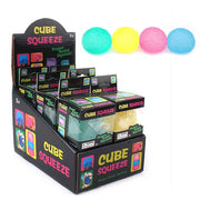 Cube Squeeze Textured Stress Ball (12-Pack) – 6cm Squishy Sensory Fidget Toy for Kids & Adults, Colorful Hand Therapy Squeeze Toy Set for ADHD (ANV-1892)