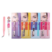 12-Piece Novelty False Eyelash Applicator & Eyebrow Tweezer Set – Curved & Slant Tip Precision Beauty Tools (ANV-1949)