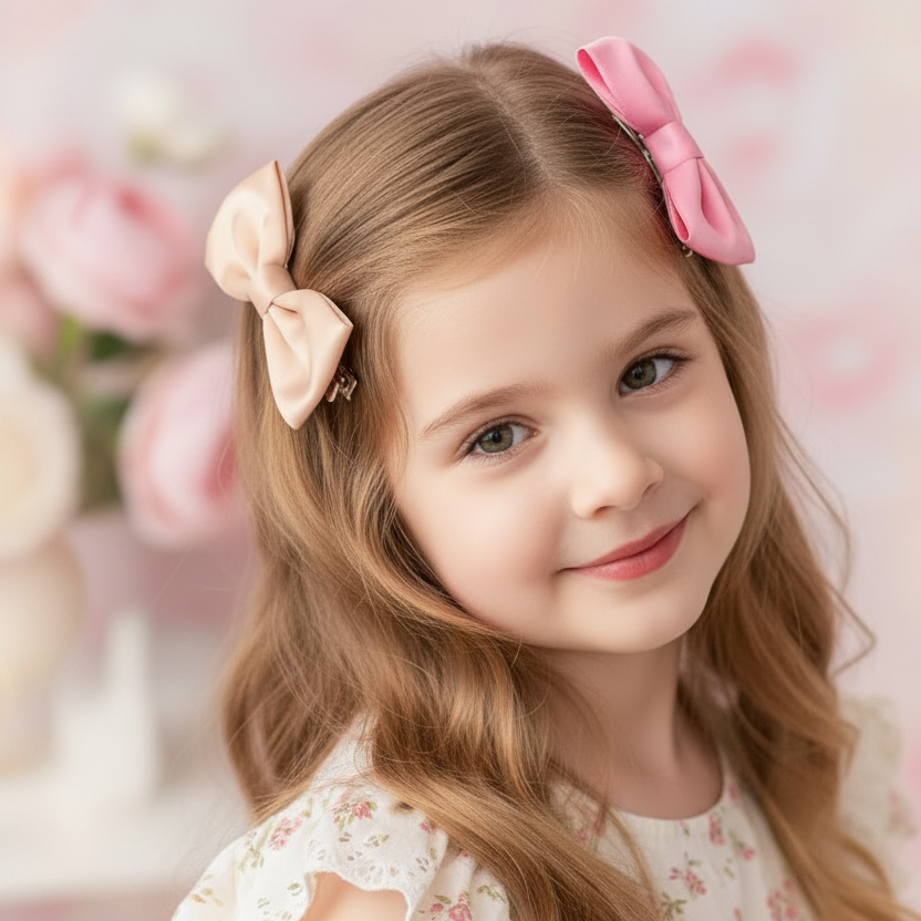 3pc Plaid & Satin Bowtie Hair Clips Set – Cute Aesthetic Bow Hair Accessories for Girls and Women (AP13336)
