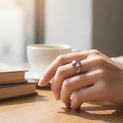 Shine Bright! ✨ Aurora Borealis Crystal Ring Set - Stainless Steel Fashion Jewelry