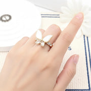 Enchanting Adjustable Butterfly Rings | Dainty Rhinestone Fashion Jewelry