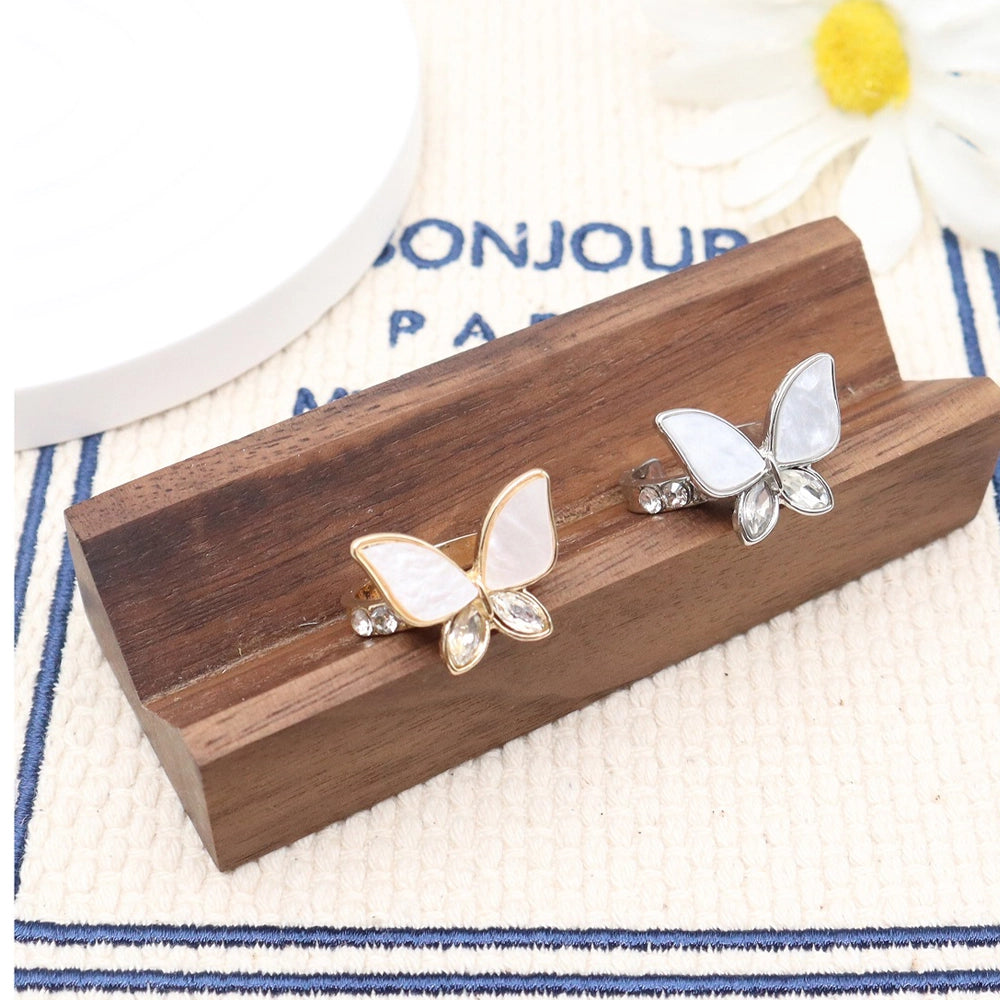 Enchanting Adjustable Butterfly Rings | Dainty Rhinestone Fashion Jewelry