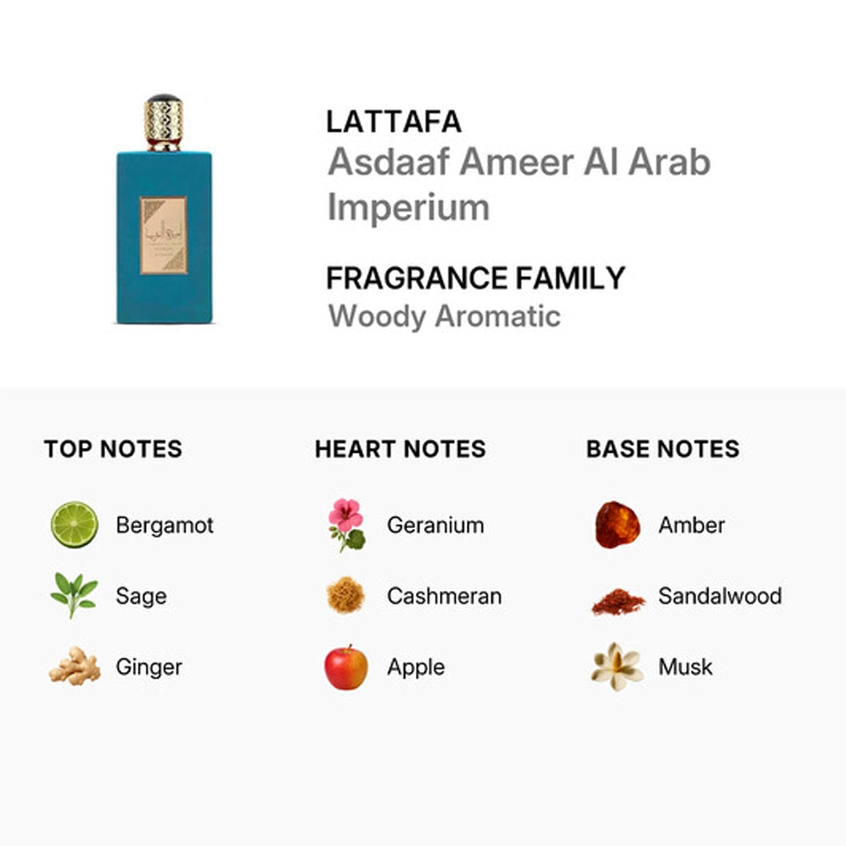 Lattafa - Asdaaf Ameer Al Arab Imperium Eau de Parfum 3.4 oz (100 ml)