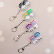 2-Key Mechanical Keyboard Switch Keychain with LED Light – Clicky Fidget Toy & Stress Relief Keyring for Gamers and Tech Enthusiasts (ATY2063)