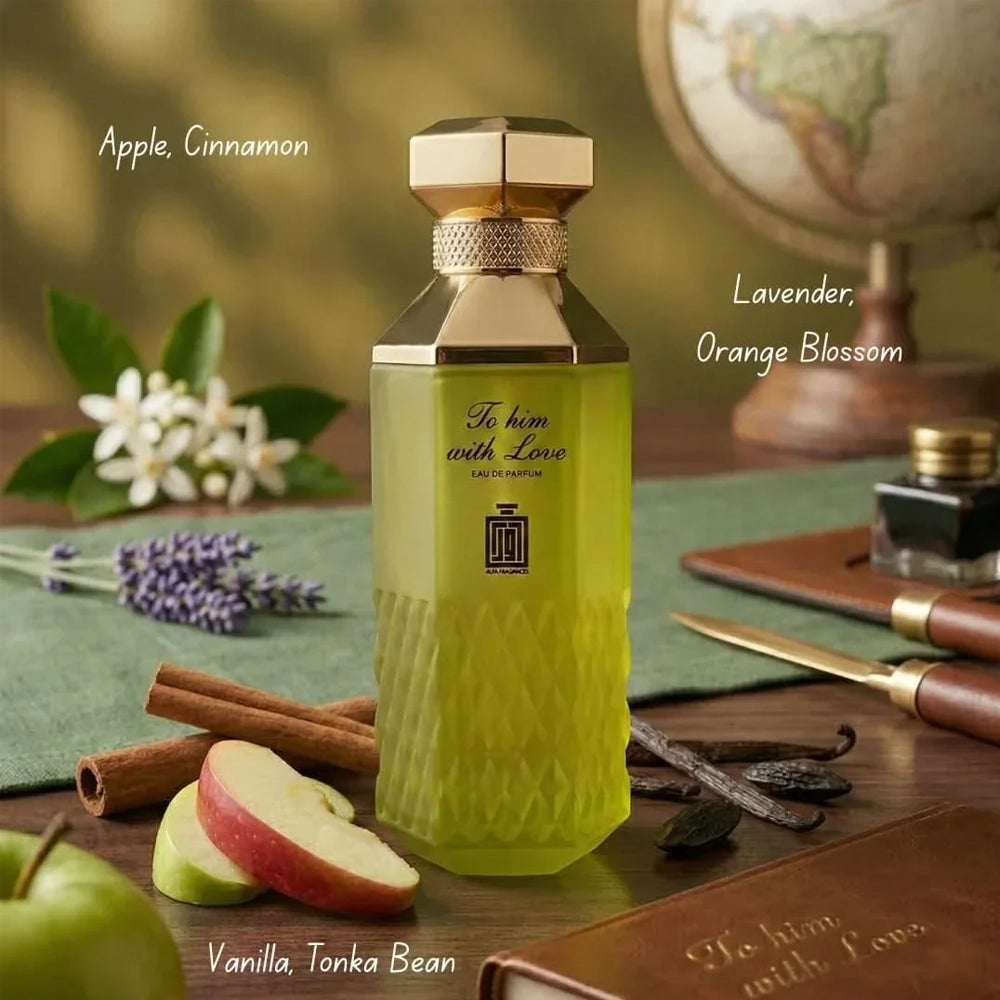 Aura Fragrances "To Him with Love" Eau De Parfum for Men – Long-Lasting Luxury Cologne Spray (100ml / 3.4 fl oz)