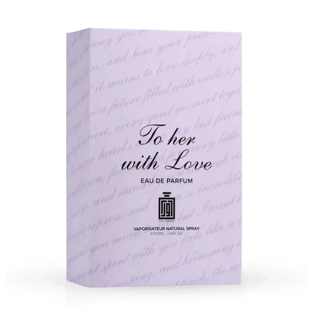 Aura Fragrances "To Her With Love" Eau De Parfum Spray (100ml / 3.4 fl oz) – Luxury Women's Fragrance by Nura Fragrances