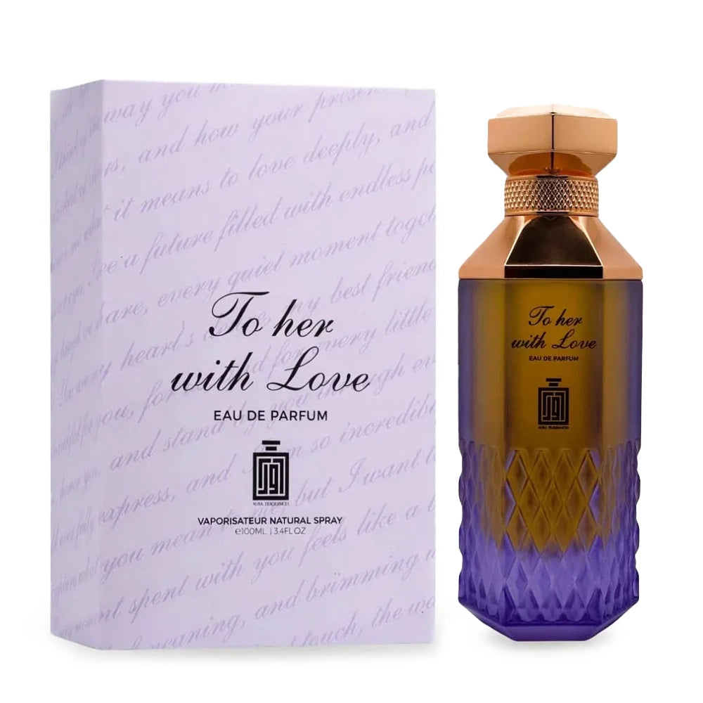 Aura Fragrances "To Her With Love" Eau De Parfum Spray (100ml / 3.4 fl oz) – Luxury Women's Fragrance by Nura Fragrances